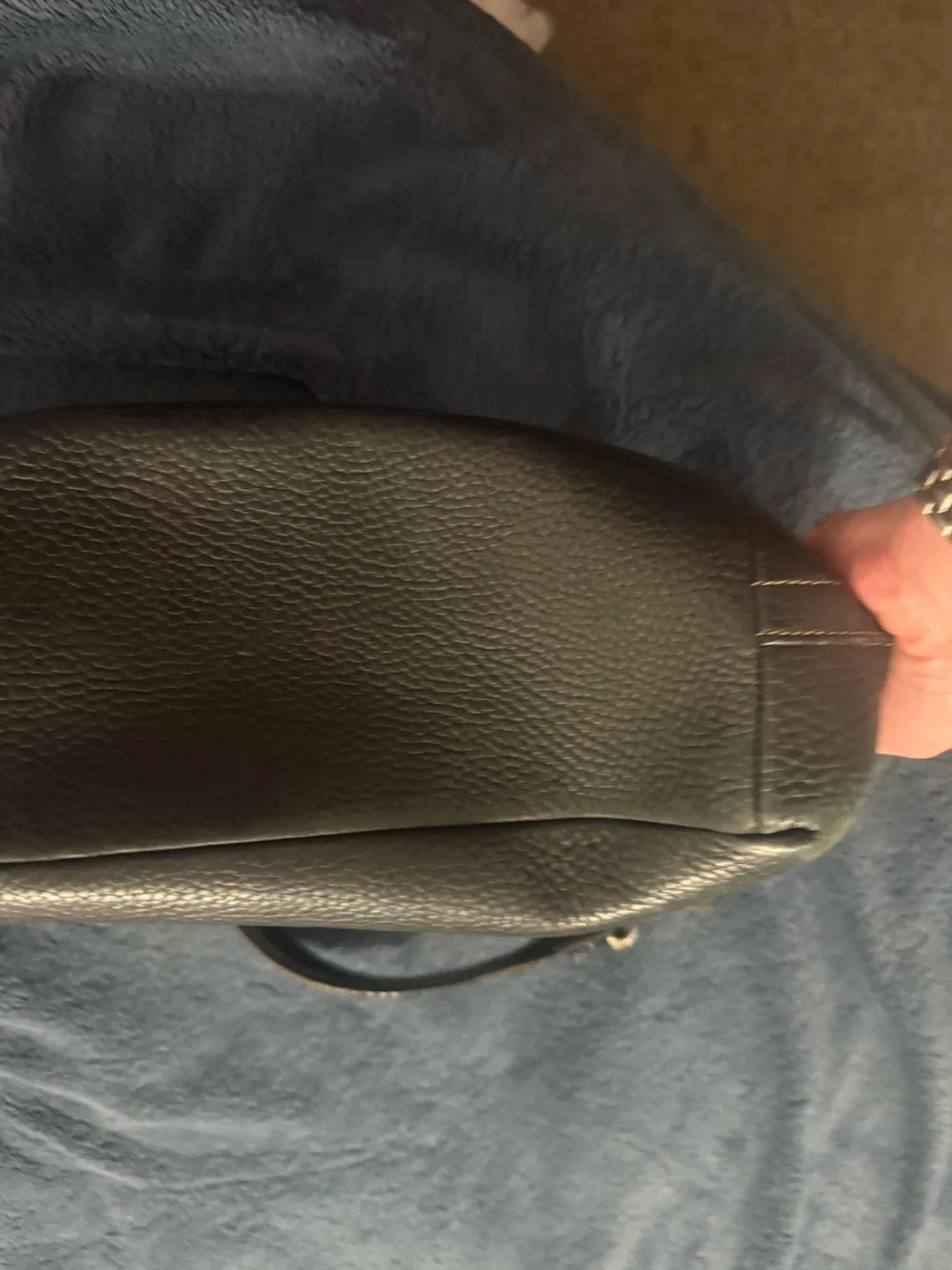 Coach Black Pebbled Leather Messenger Bag